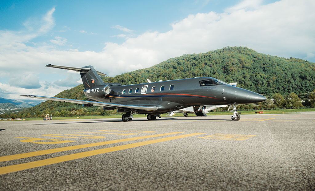 Jet privato pronto al decollo — opportunità empty leg